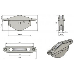 Z-SPARS - SHEAVE BOX LARGE,...